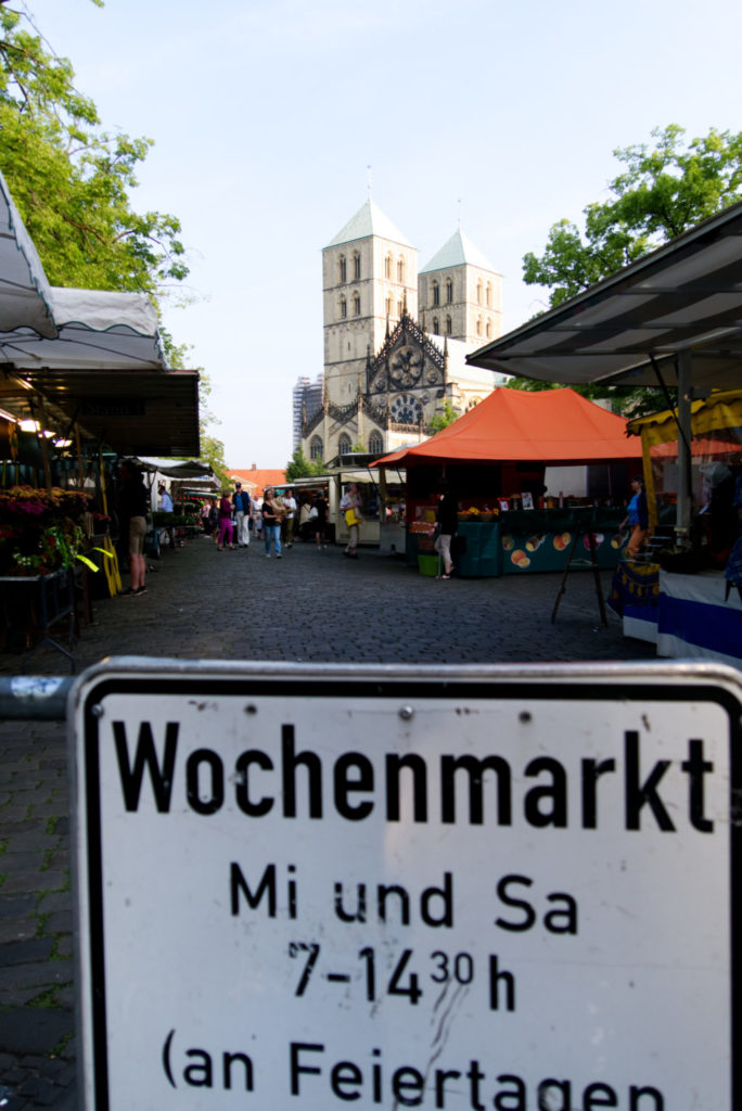 Panama Quadrat: Unser Wocheneinkauf, möglichst Plastikfrei auf dem Wochenmarkt am Dom in Münster.